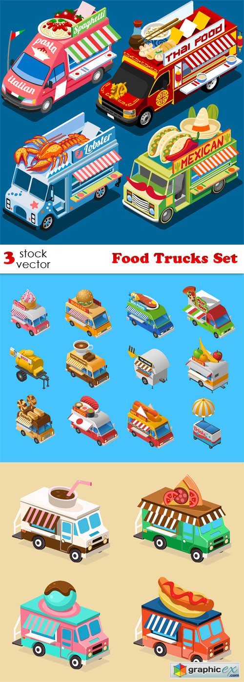 Food Trucks Set