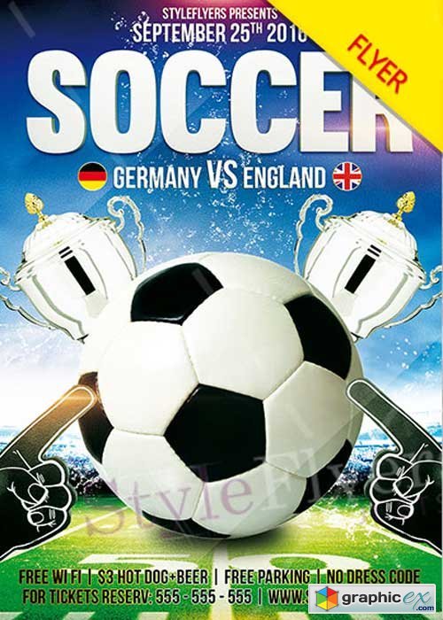 Soccer PSD V2 Flyer Template