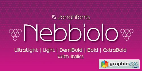 Nebbiolo Font Family - 10 Fonts