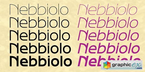 Nebbiolo Font Family - 10 Fonts