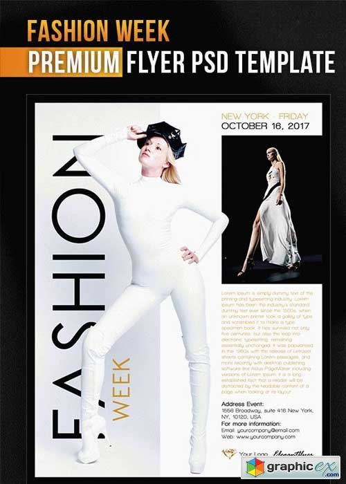 Fashion Week V4 Flyer PSD Template + Facebook Cover
