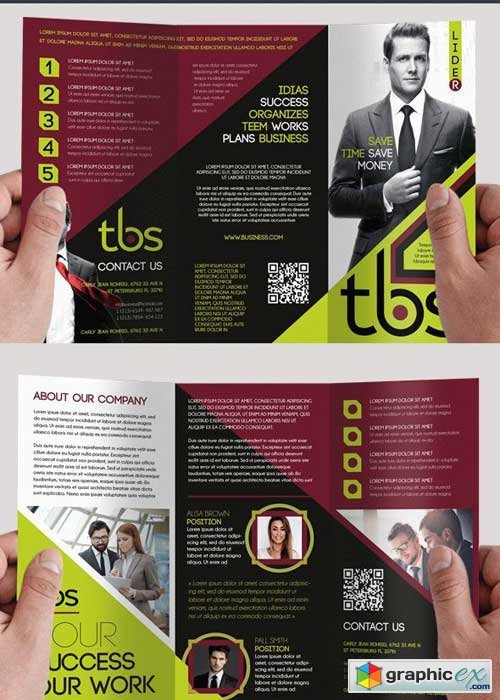 Business V12 Premium Tri-Fold PSD Brochure Template