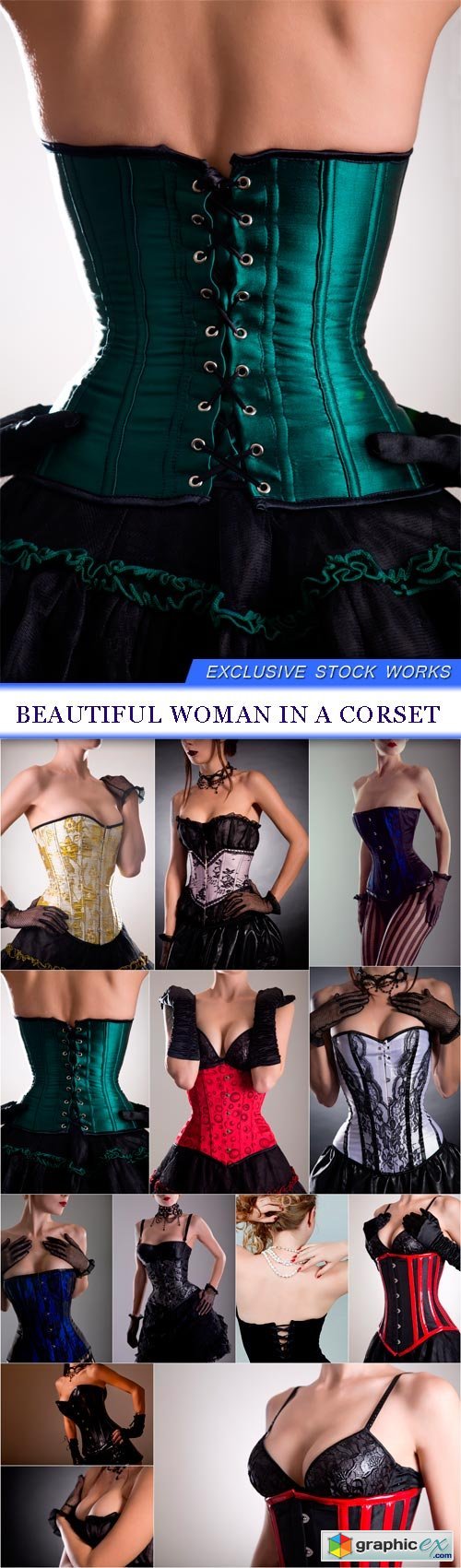 Beautiful woman in a corset 13X JPEG
