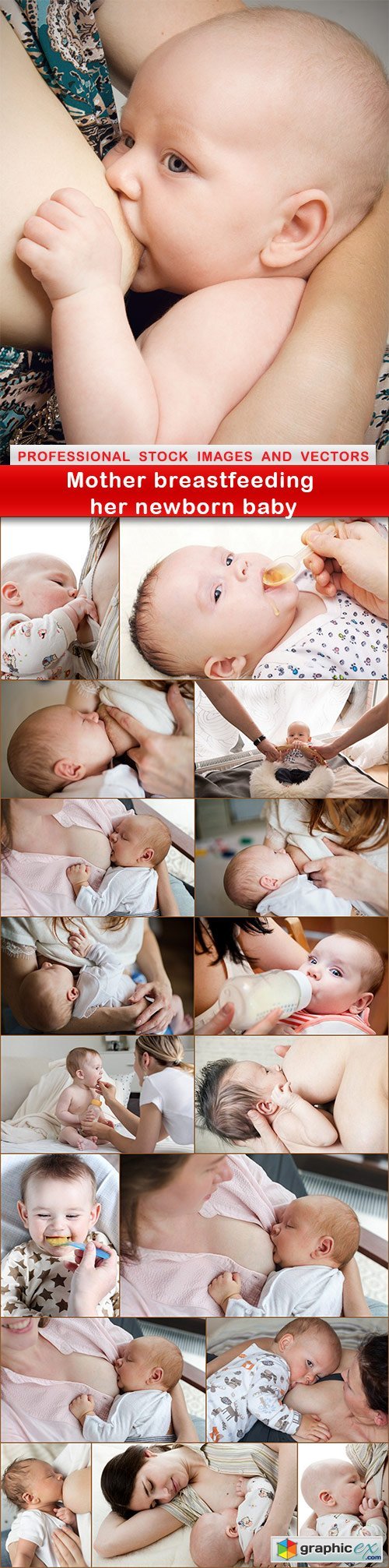Mother breastfeeding her newborn baby - 18 UHQ JPEG