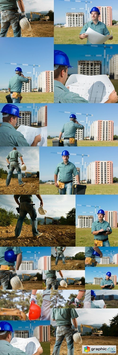 Worker under construction