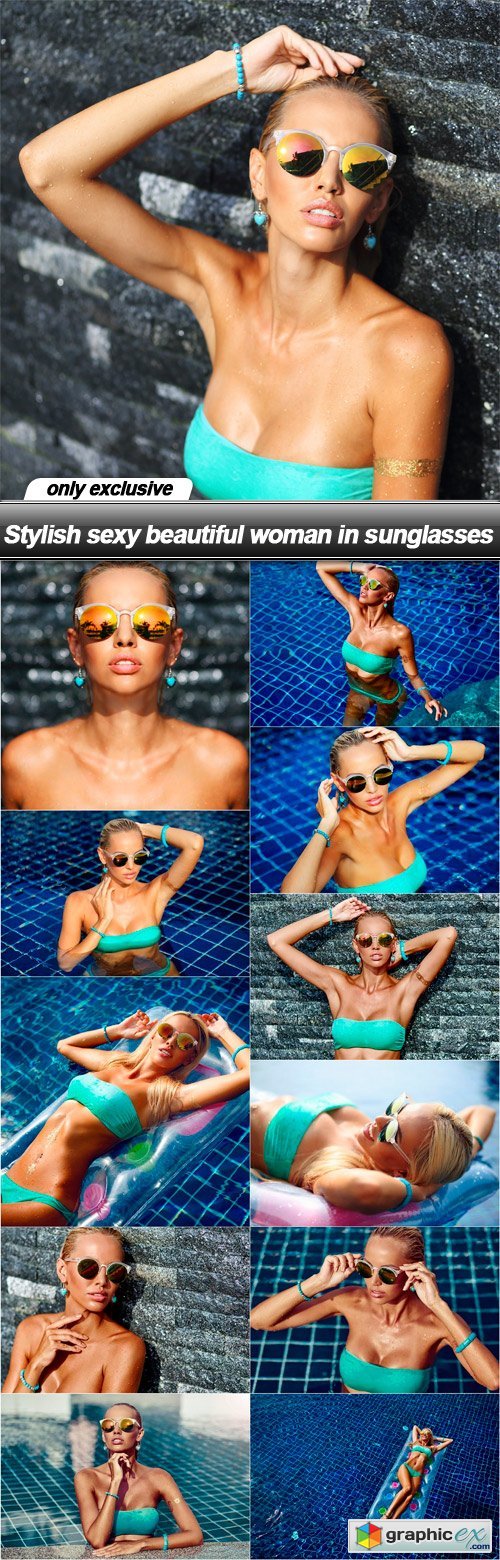 Stylish sexy beautiful woman in sunglasses - 12 UHQ JPEG