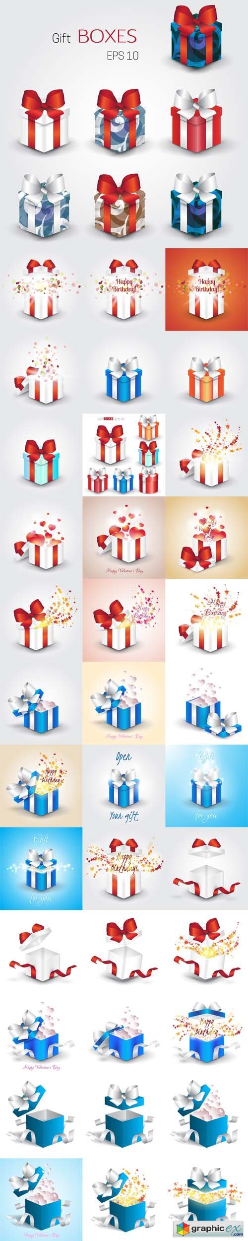 Gift Boxes with a Bow
