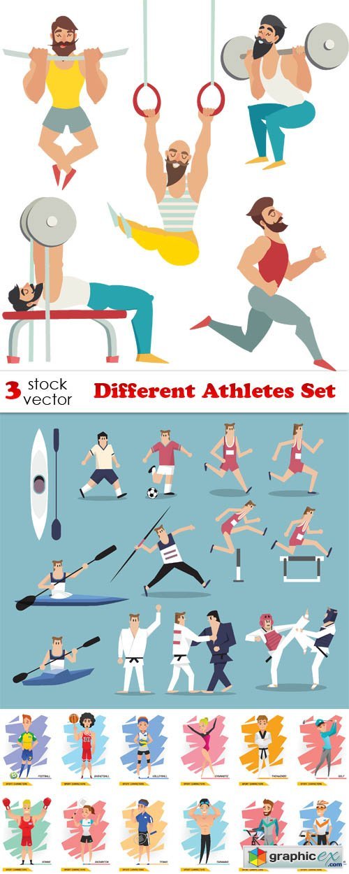 Different Athletes Set