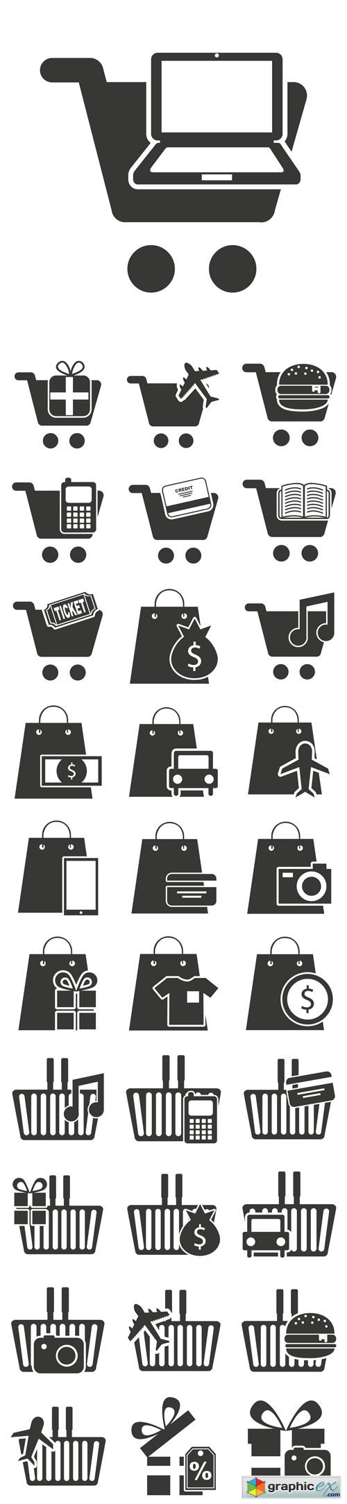 Shopping Commercial Icon Isolated Illustration Design 2