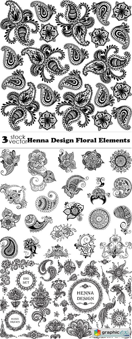 Henna Design Floral Elements