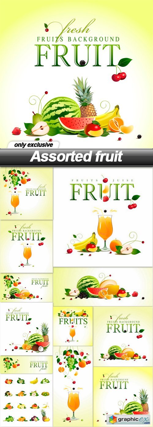 Assorted fruit - 13 EPS