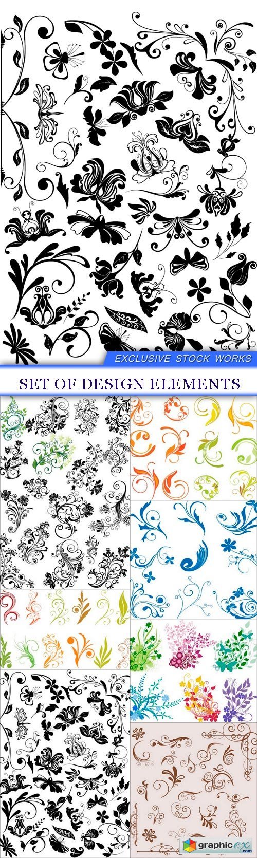 set of design elements 7X EPS