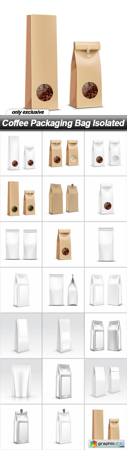 Coffee Packaging Bag Isolated - 22 EPS