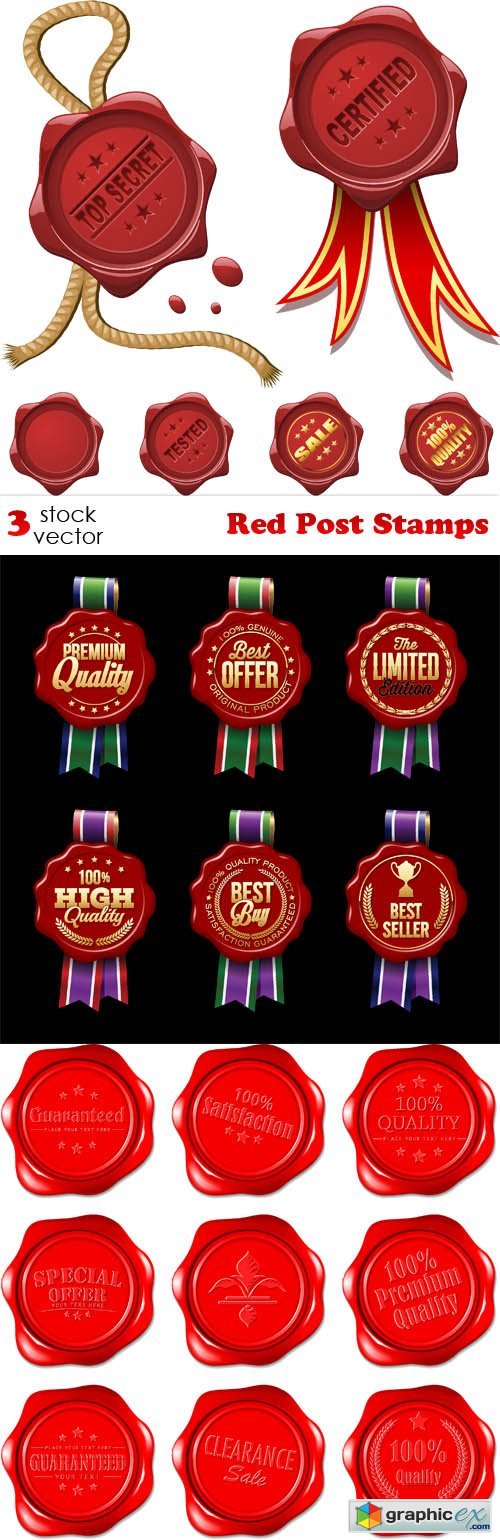 Red Post Stamps