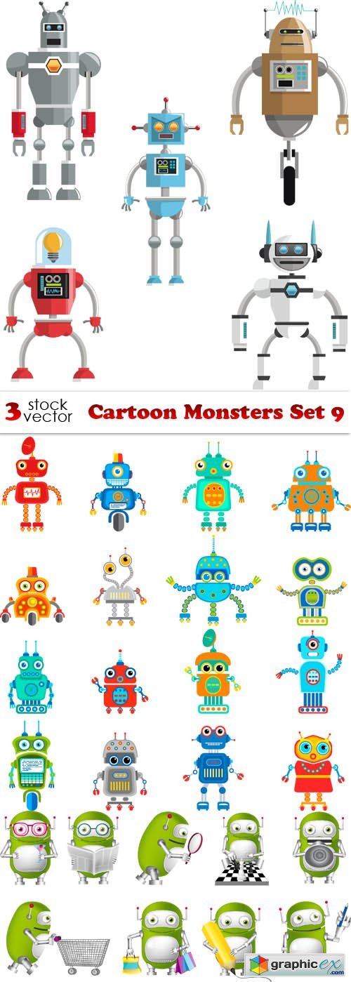 Cartoon Monsters Set 9
