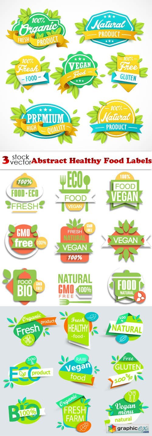 Abstract Healthy Food Labels