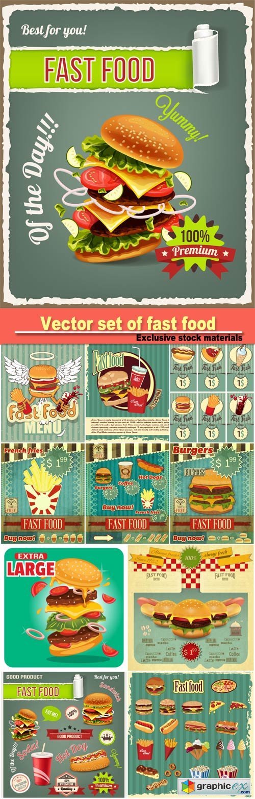 set of fast food