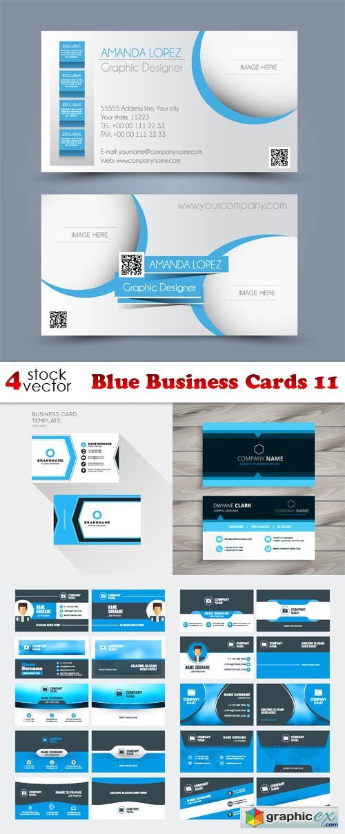Blue Business Cards 11