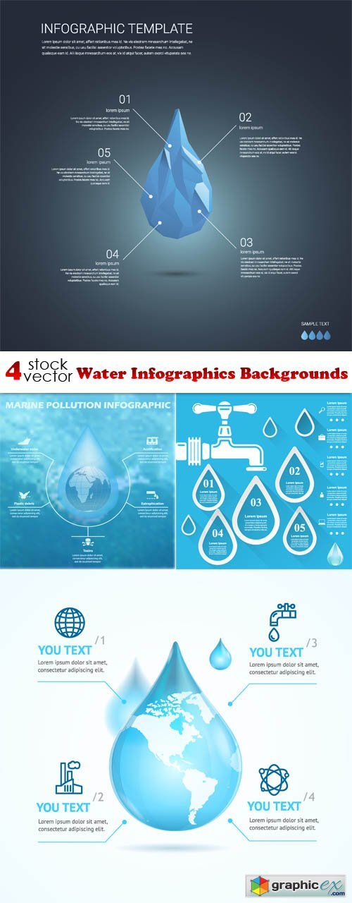 Water Infographics Backgrounds