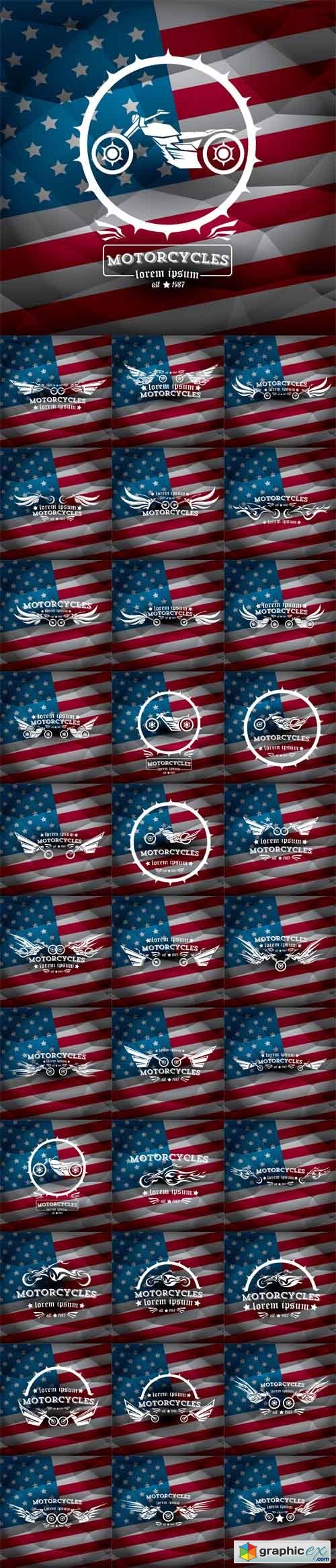 Vintage American Motorcycle Club Labels or Badges