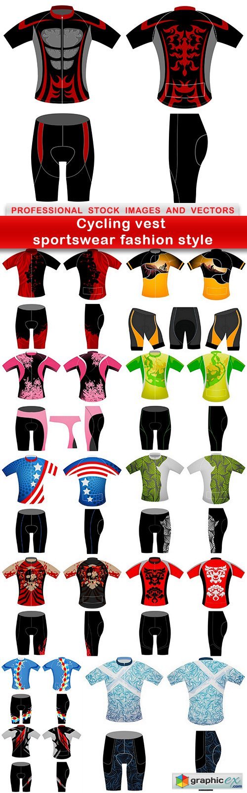 Cycling vest sportswear fashion style - 12 EPS