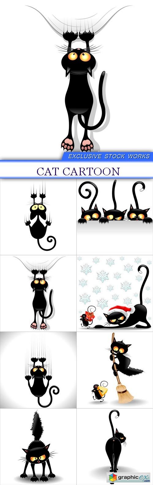 Cat Cartoon 8X EPS