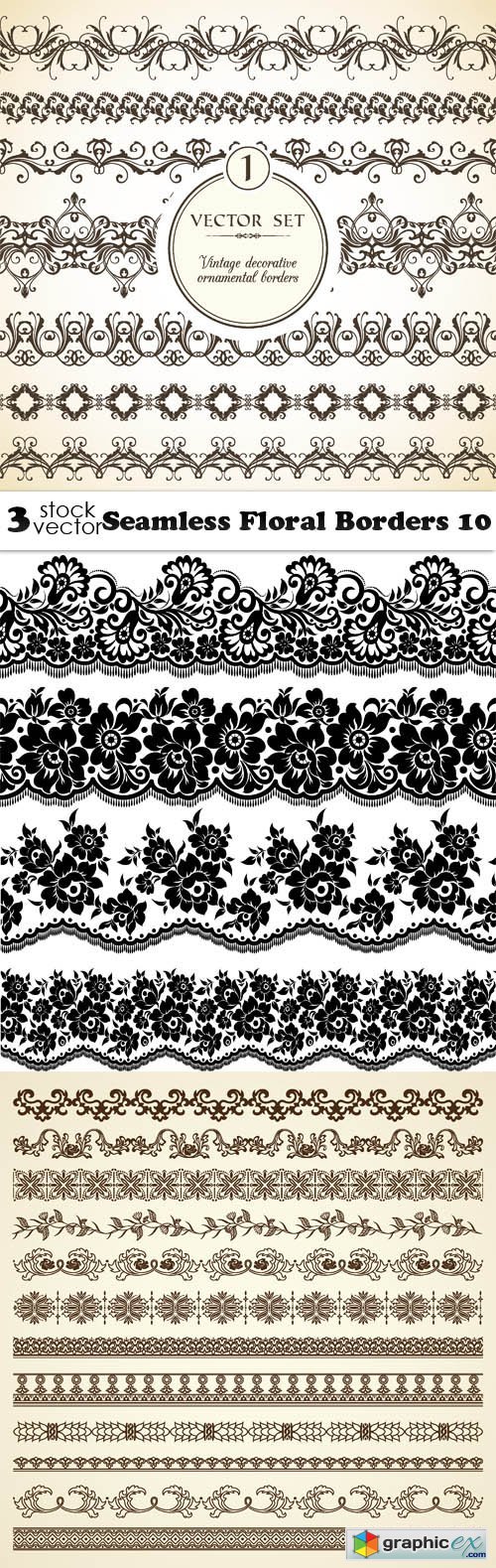 Seamless Floral Borders 10