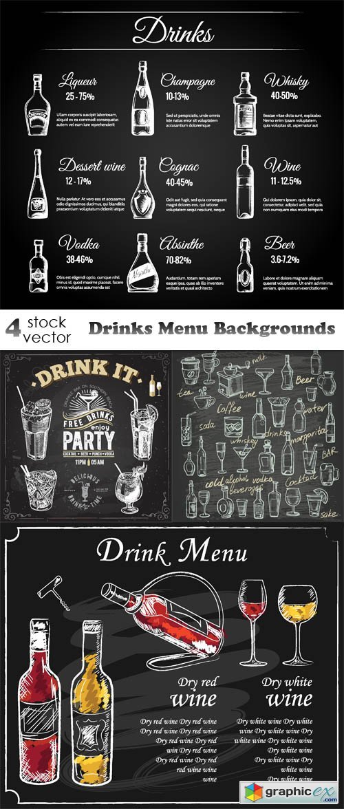 Drinks Menu Backgrounds