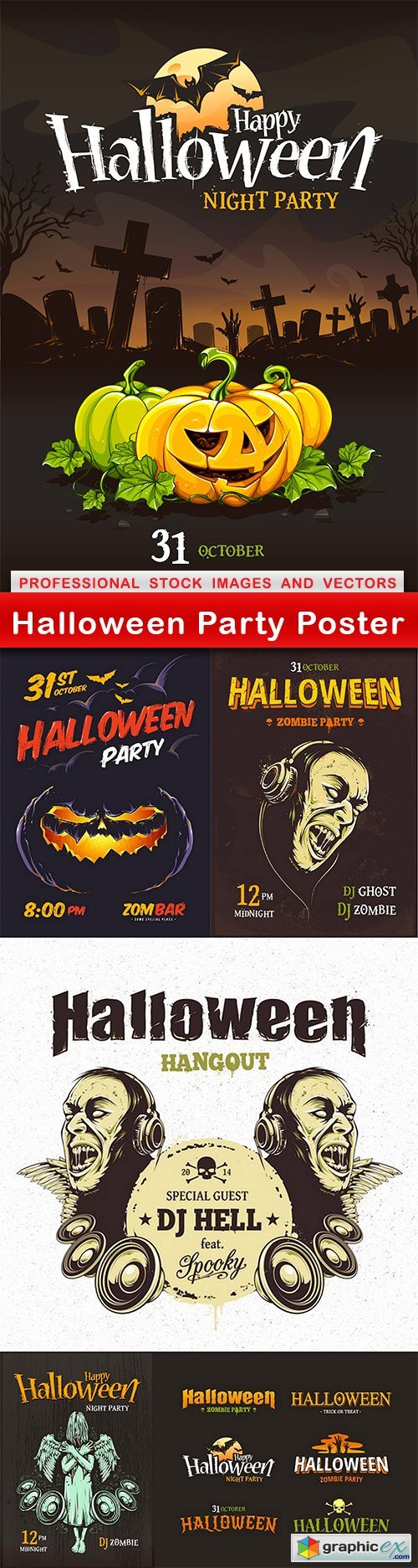 Halloween Party Poster - 6 EPS