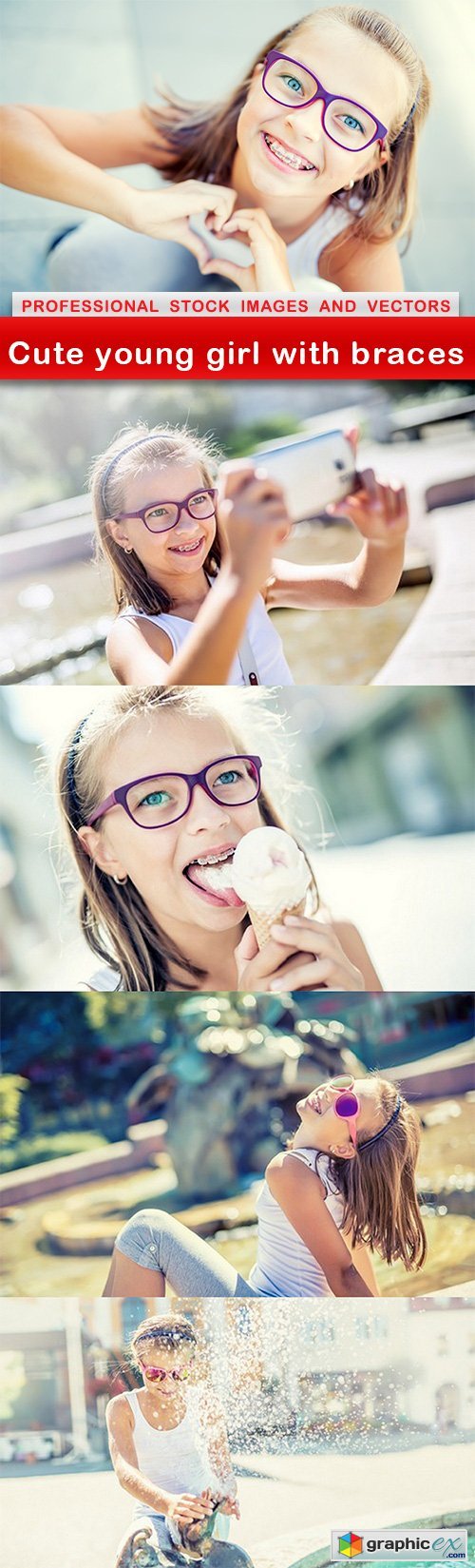 Cute young girl with braces - 5 UHQ JPEG
