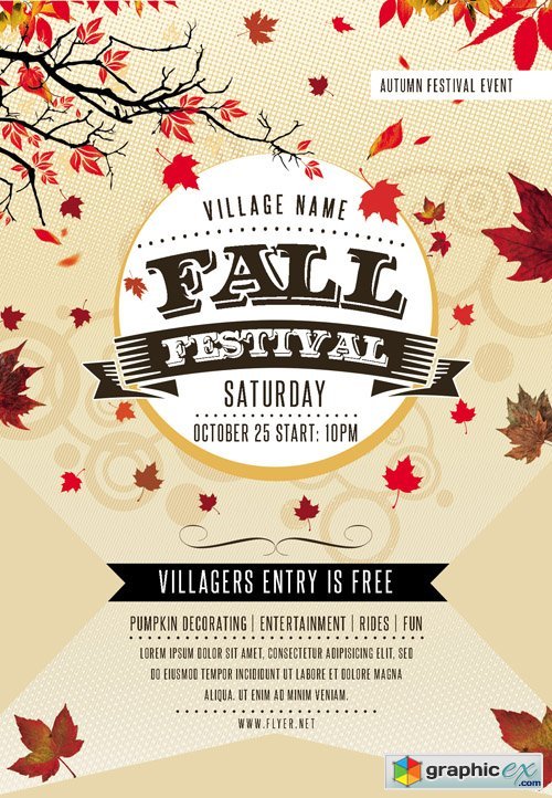 Fall Festival Vol 2 Flyer Template + Facebook Cover