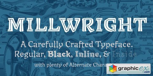 Millwright Font Family - 4 Fonts