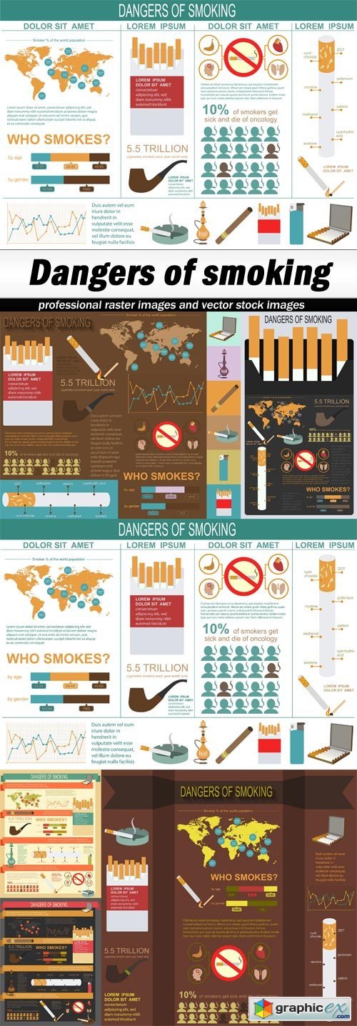 Dangers of smoking - 6 EPS