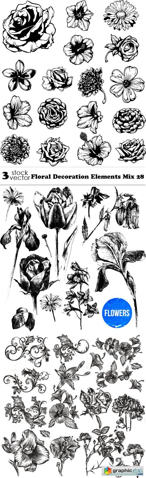 Floral Decoration Elements Mix 28