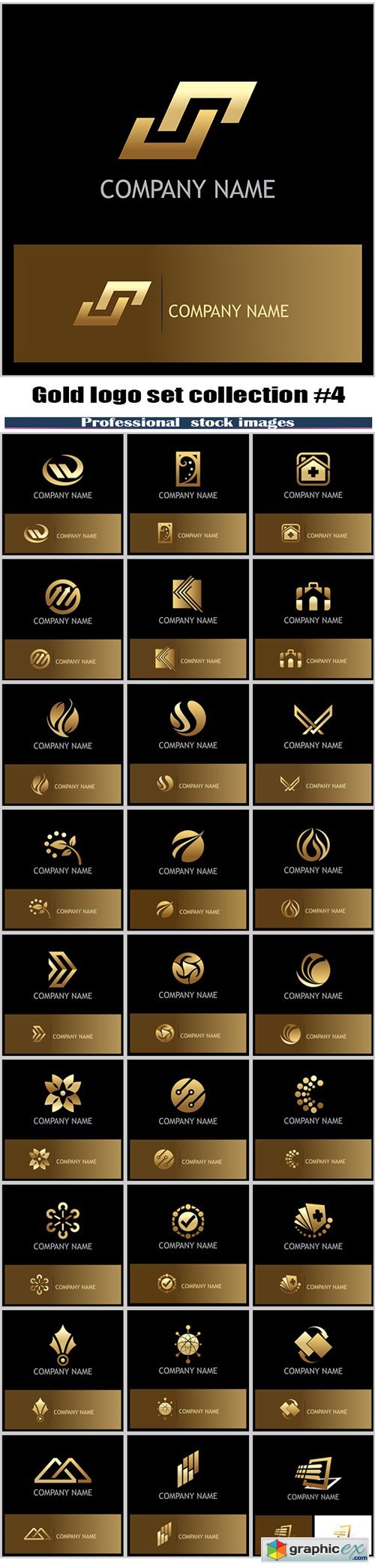 Gold logo set collection #4
