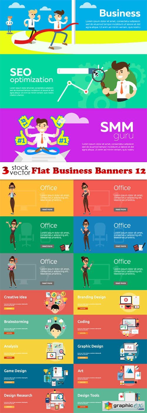 Flat Business Banners 12