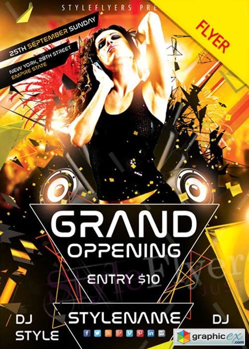 Grand Opening V11 PSD Flyer Template