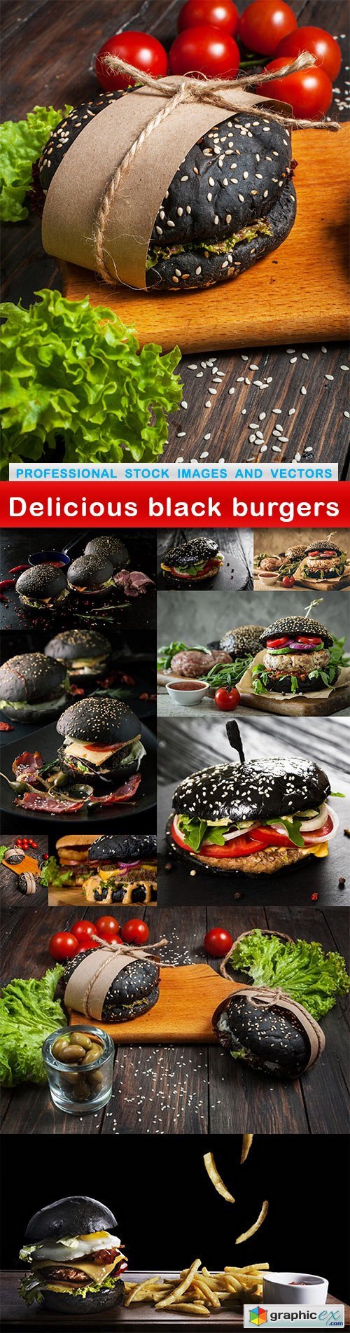 Delicious black burgers - 11 UHQ JPEG