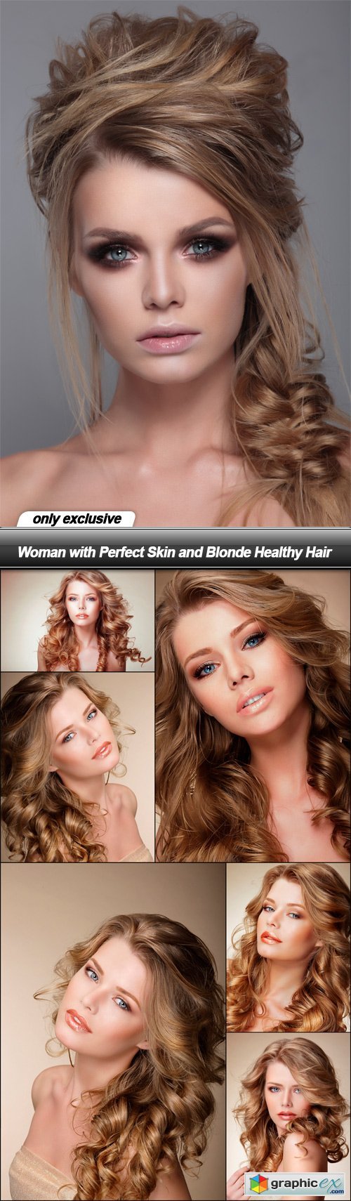 Woman with Perfect Skin and Blonde Healthy Hair - 7 UHQ JPEG