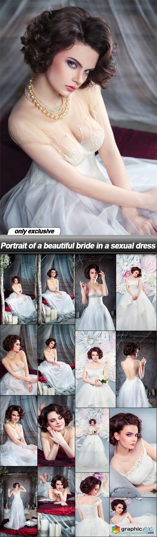 Portrait of a beautiful bride in a sexual dress - 17 UHQ JPEG