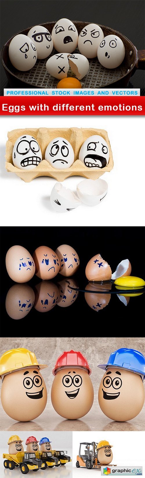 Eggs with different emotions - 6 UHQ JPEG