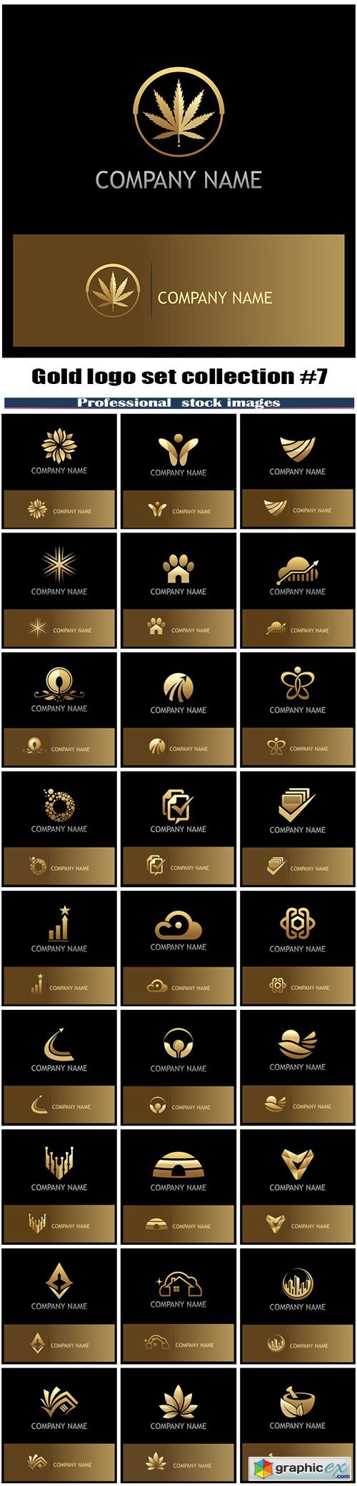Gold logo set collection #7