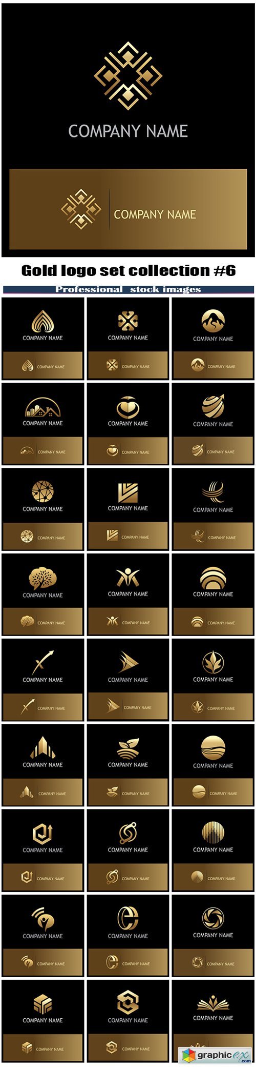 Gold logo set collection #6