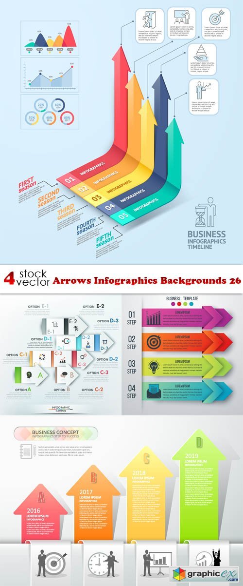 Arrows Infographics Backgrounds 26