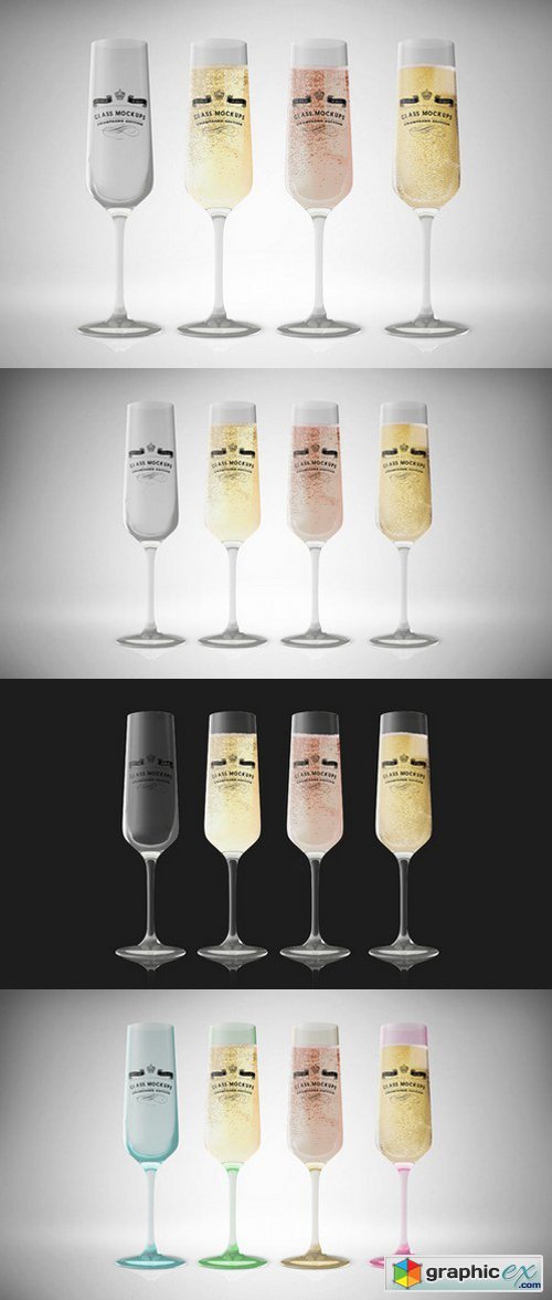 Glass Mockup - Champagne Glass