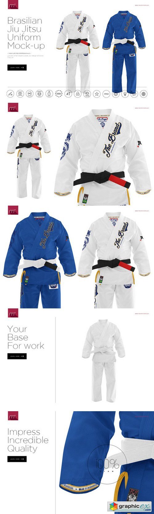 Brasilian Jiu Jitsu Uniform Mock-up