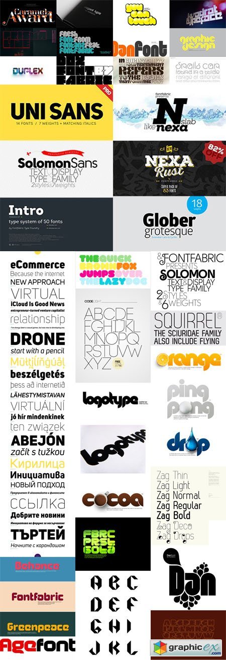 80 Fonts Collection (Free & Premium)