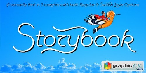 Storybook Font Family - 3 Fonts