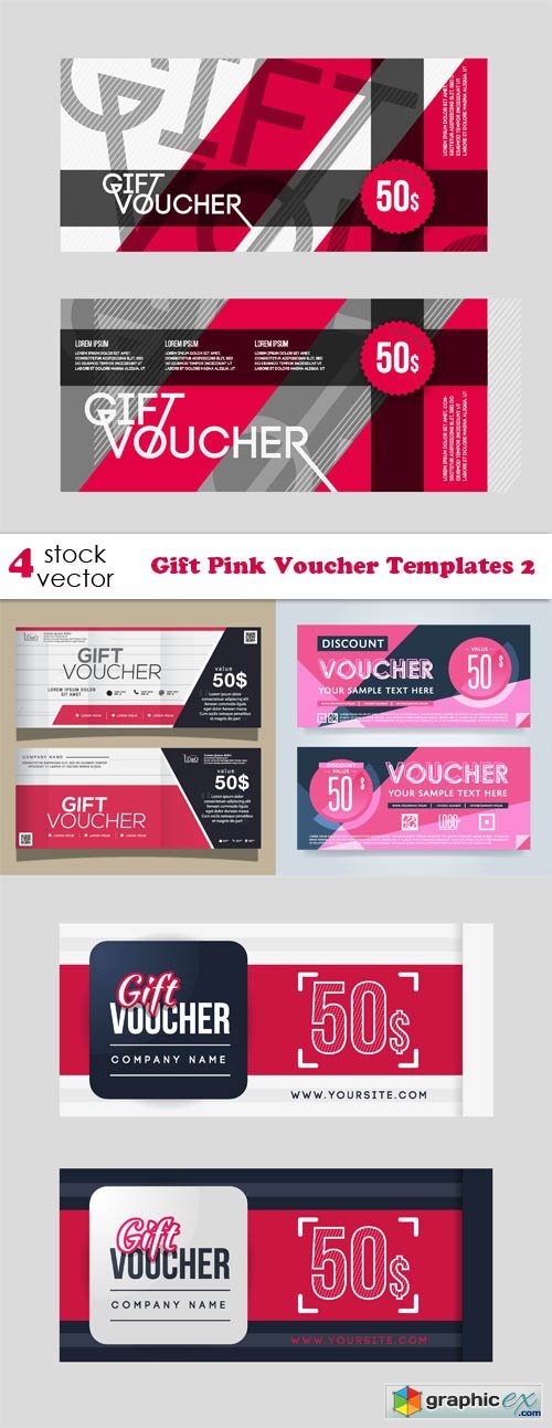 Gift Pink Voucher Templates 2