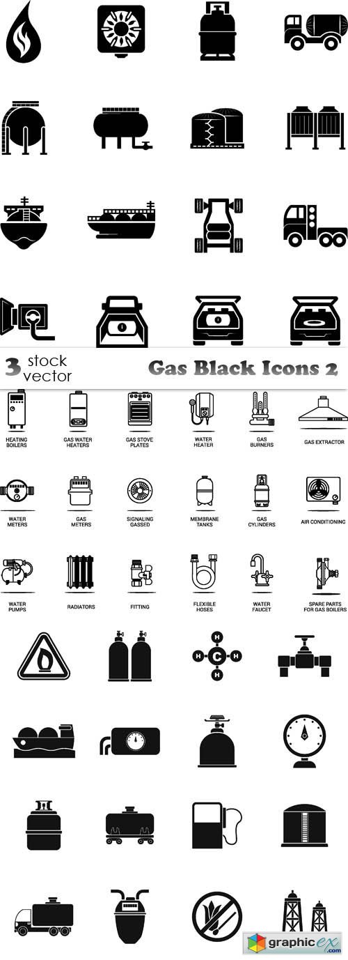 Gas Black Icons 2
